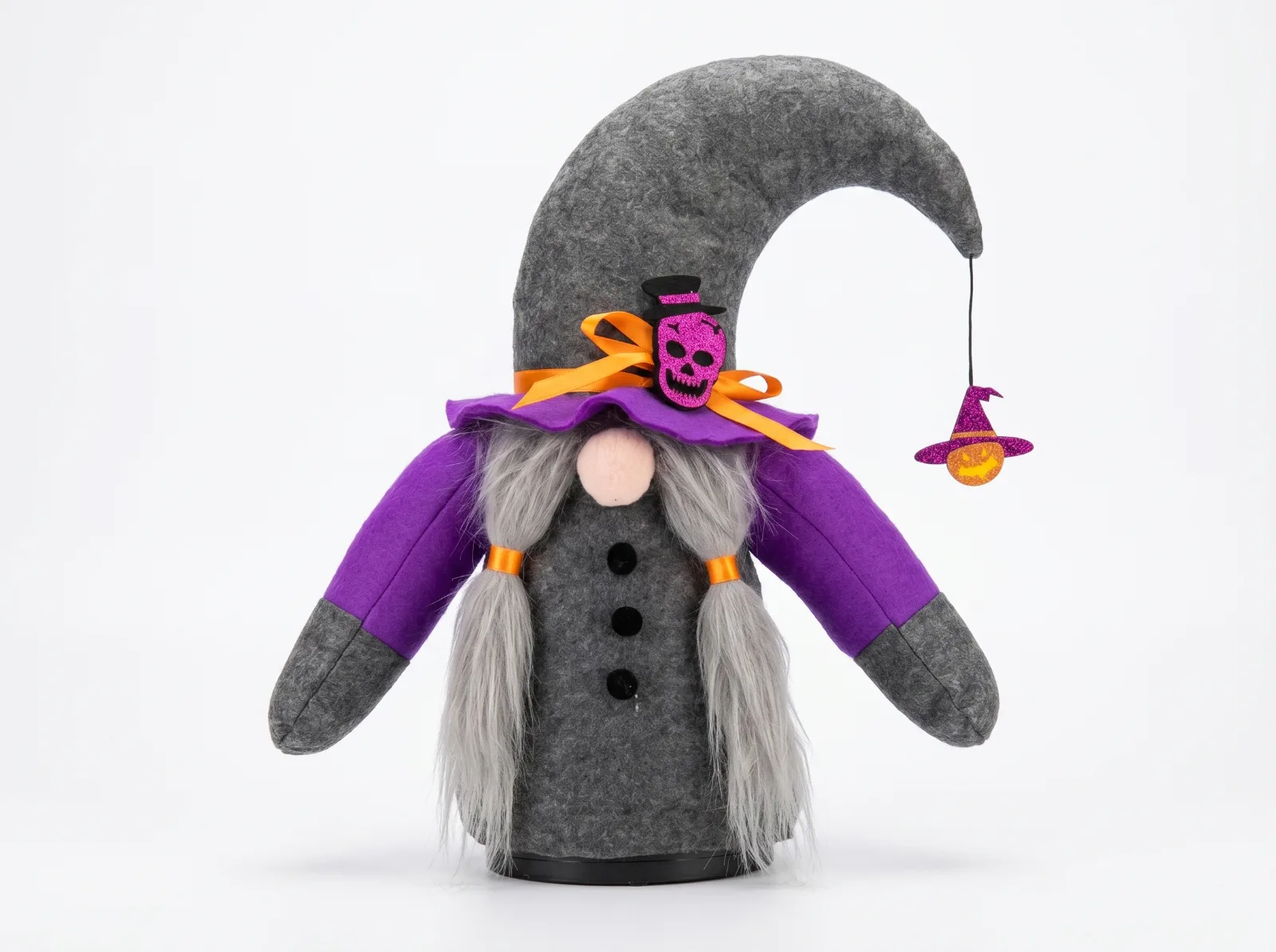 Interactive Halloween Wizard Gnome — Sound- and Touch-Activated Spooky Plush Decoration