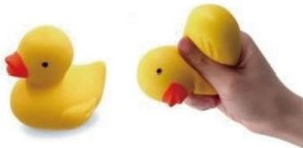 Flour-Filled  Yellow  Squeeze  Duck